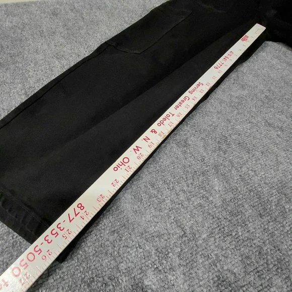 Barrel Cargo Pants Black Jeans Womens Size MEDIUM 28x26 Pockets - Picture 10 of 12